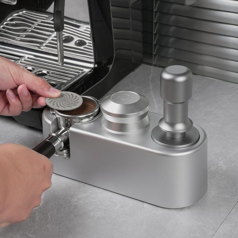 PUSEE Espresso Tamping Station, Espresso Organizer Station Fit for 51/54/58mm Espresso Accessories, Plastic Espresso Station Coffee Tamper Station, Multifunctional Coffee Tools Organzier (3 in 1) - Image 2